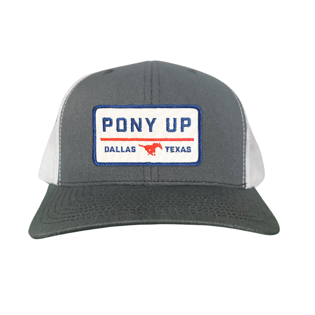 SMU Pony Up Rectangle Patch Mesh Snapback Hat