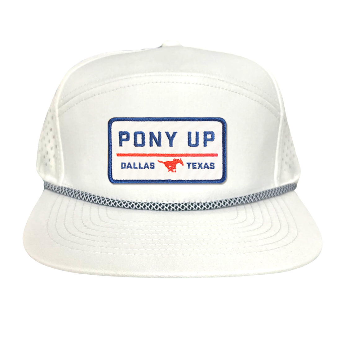 SMU Pony Up Rectangle Patch Mesh Snapback Hat