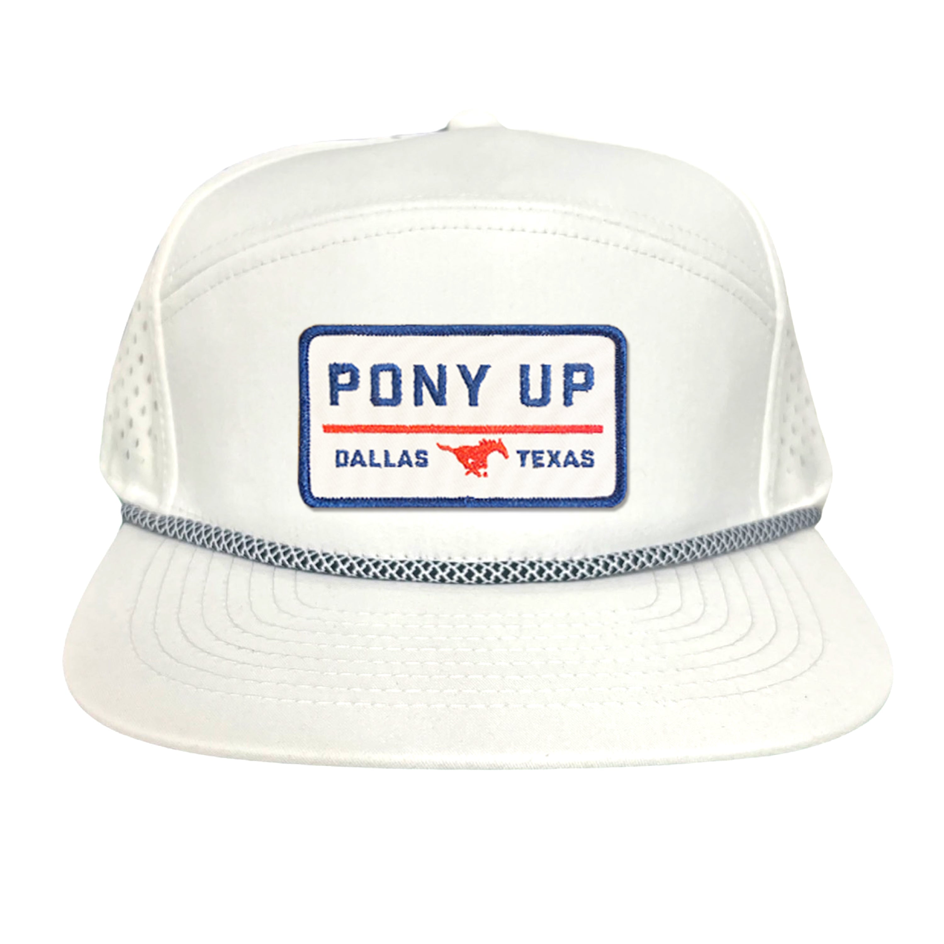 SMU Pony Up Rectangle Patch Mesh Snapback Hat