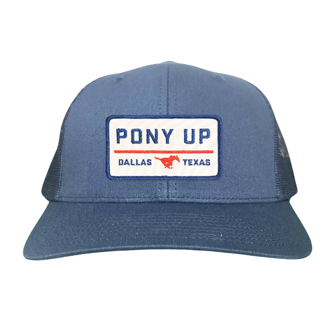SMU Pony Up Rectangle Patch Mesh Snapback Hat