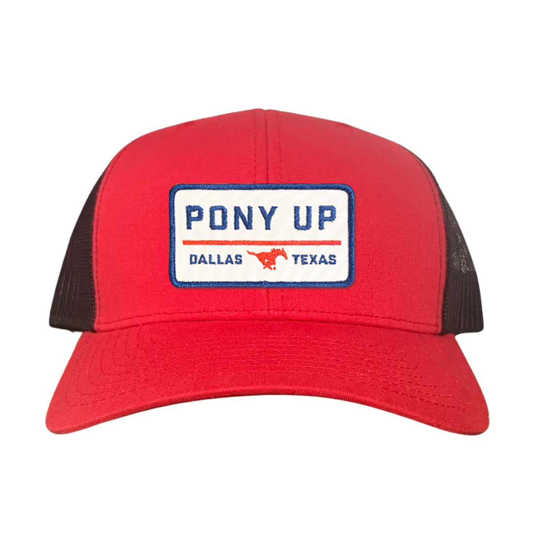 SMU Pony Up Rectangle Patch Mesh Snapback Hat