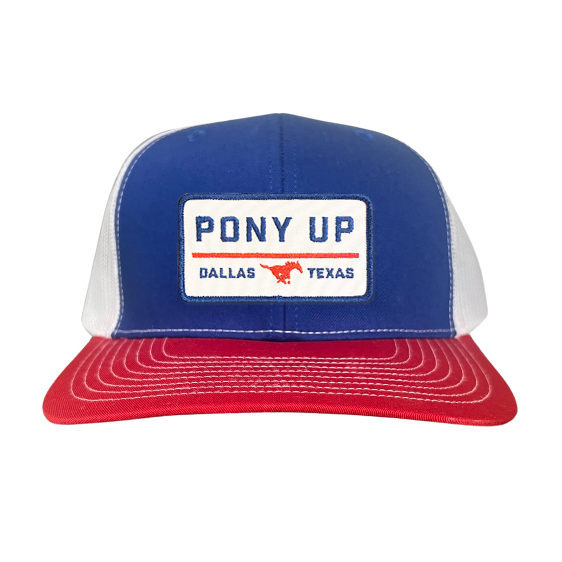 SMU Pony Up Rectangle Patch Mesh Snapback Hat