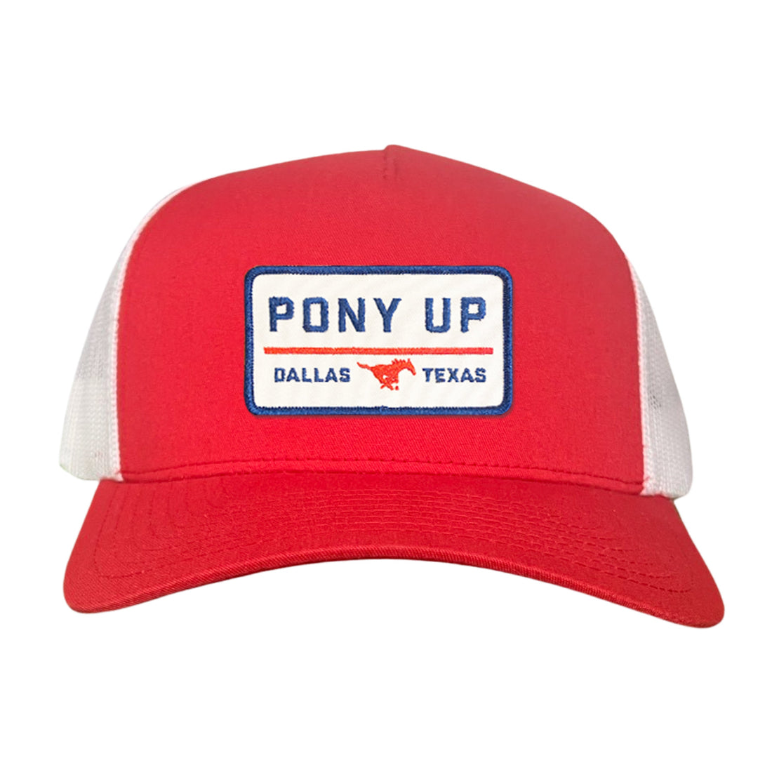 SMU Pony Up Rectangle Patch Mesh Snapback Hat