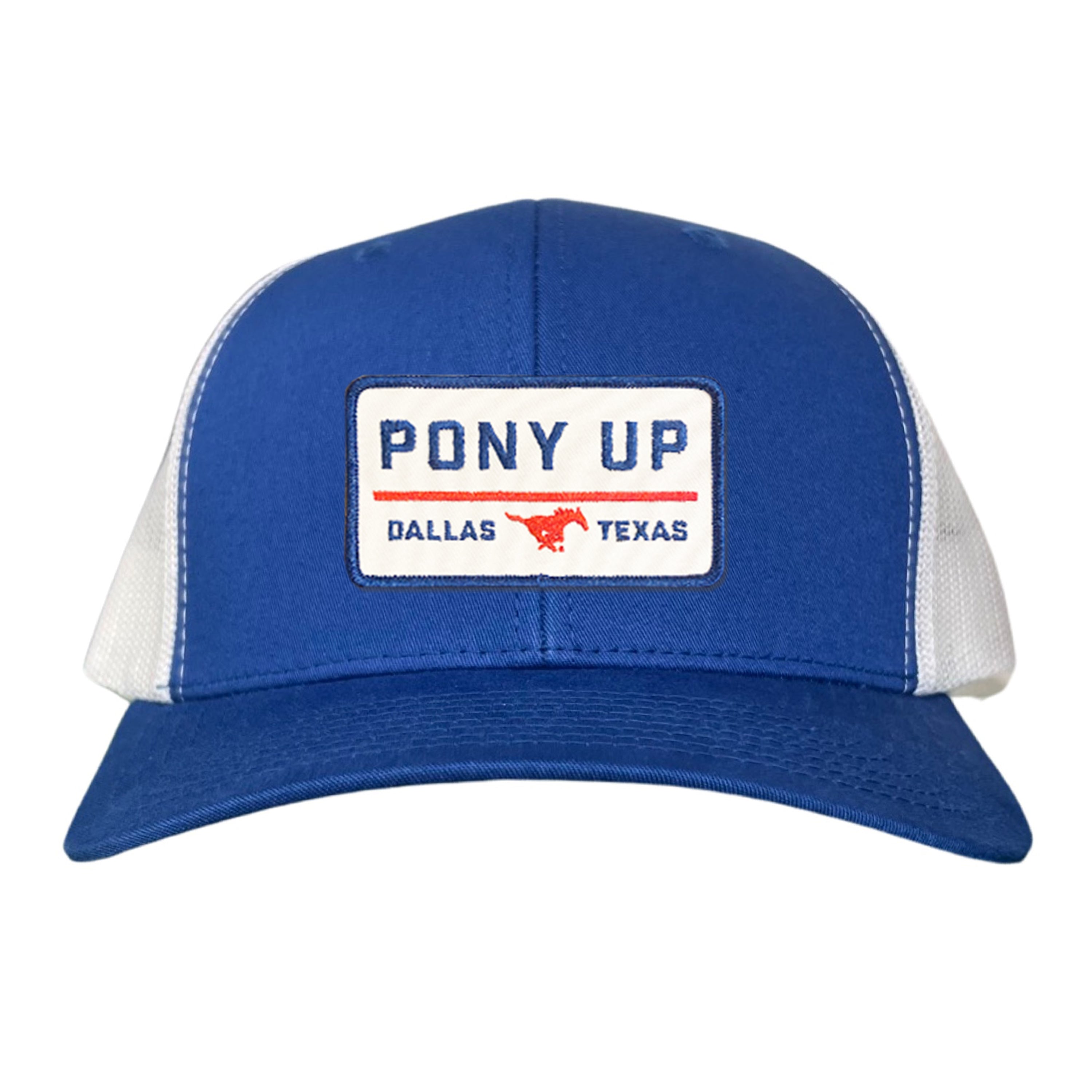 SMU Pony Up Rectangle Patch Mesh Snapback Hat