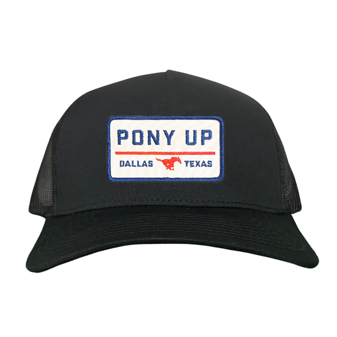 SMU Pony Up Rectangle Patch Mesh Snapback Hat