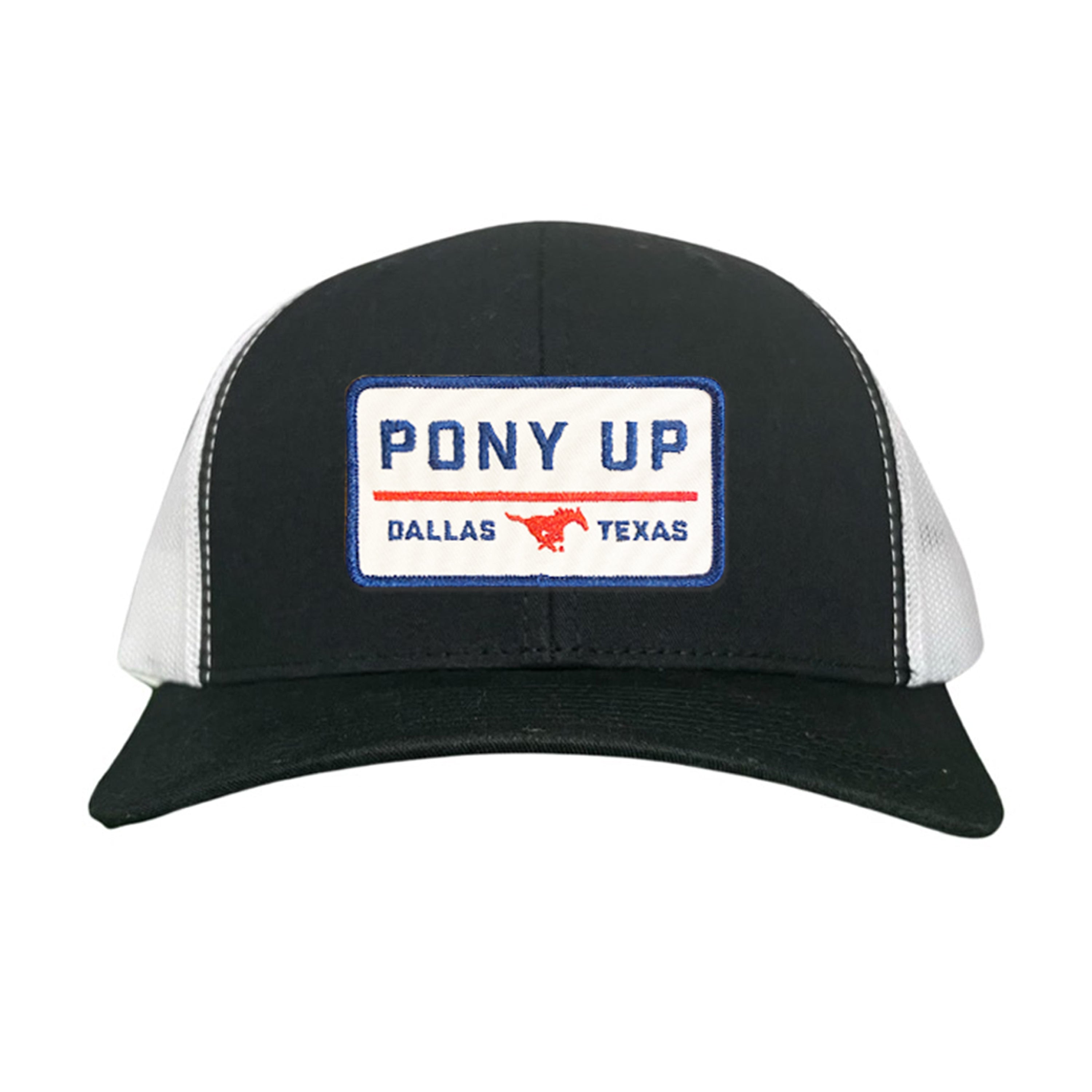SMU Pony Up Rectangle Patch Mesh Snapback Hat