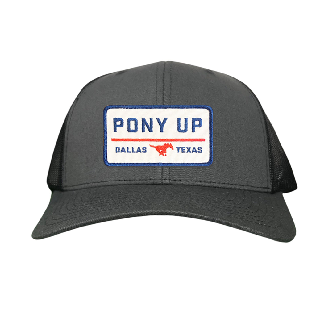 SMU Pony Up Rectangle Patch Mesh Snapback Hat
