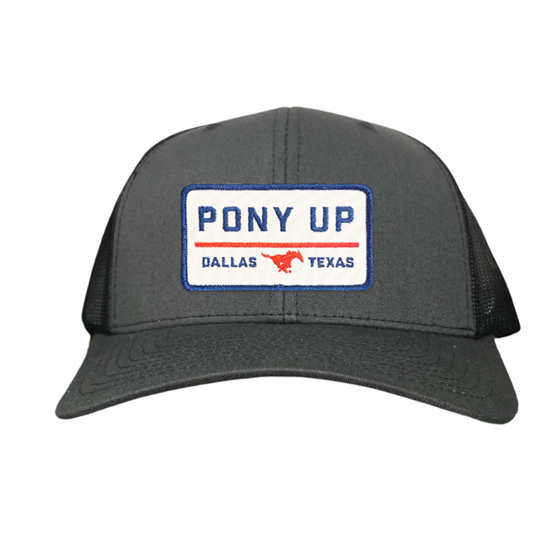 SMU Pony Up Rectangle Patch Mesh Snapback Hat