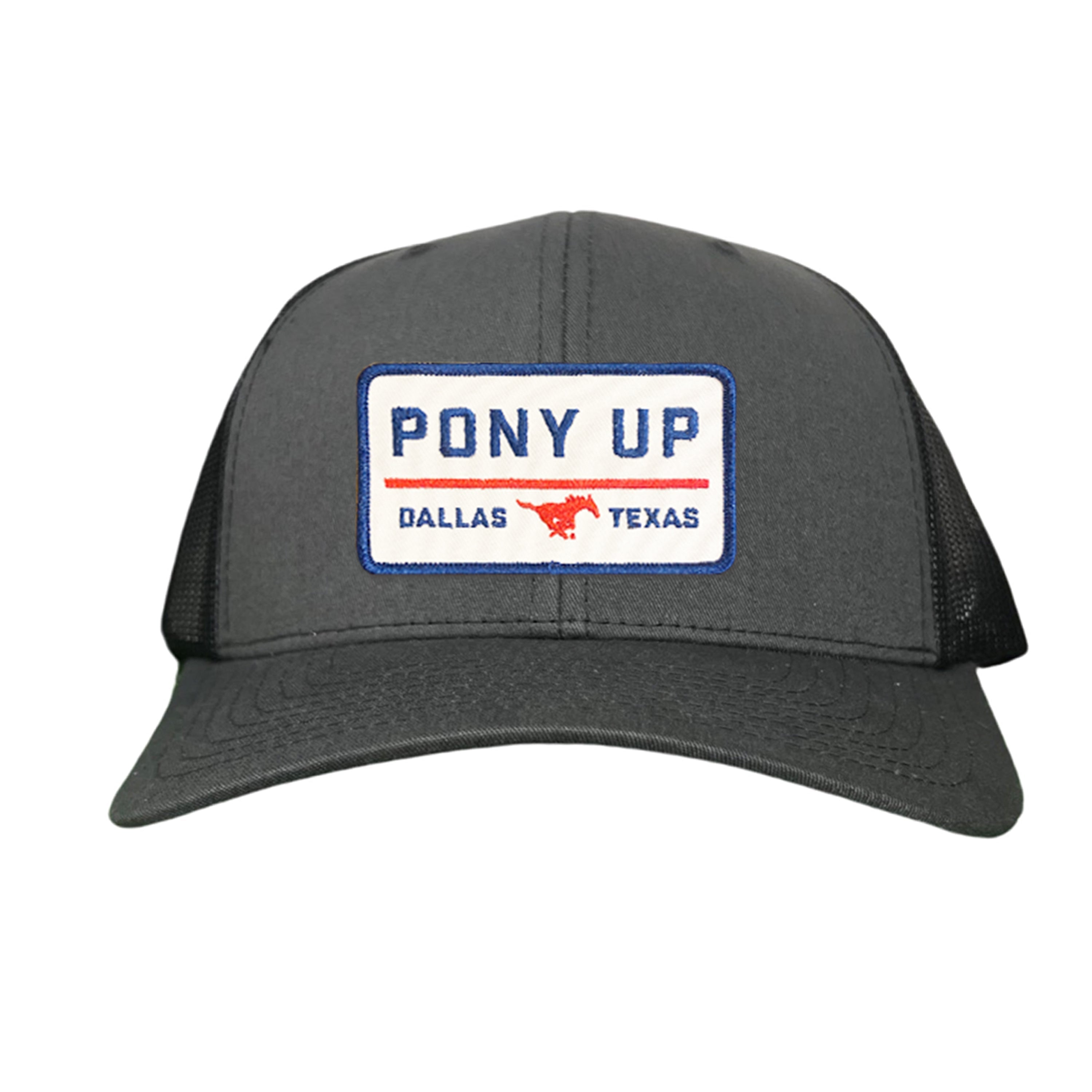 SMU Pony Up Rectangle Patch Mesh Snapback Hat