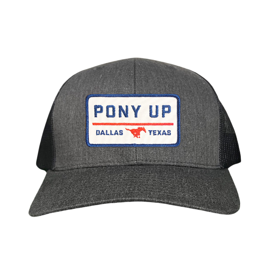SMU Pony Up Rectangle Patch Mesh Snapback Hat