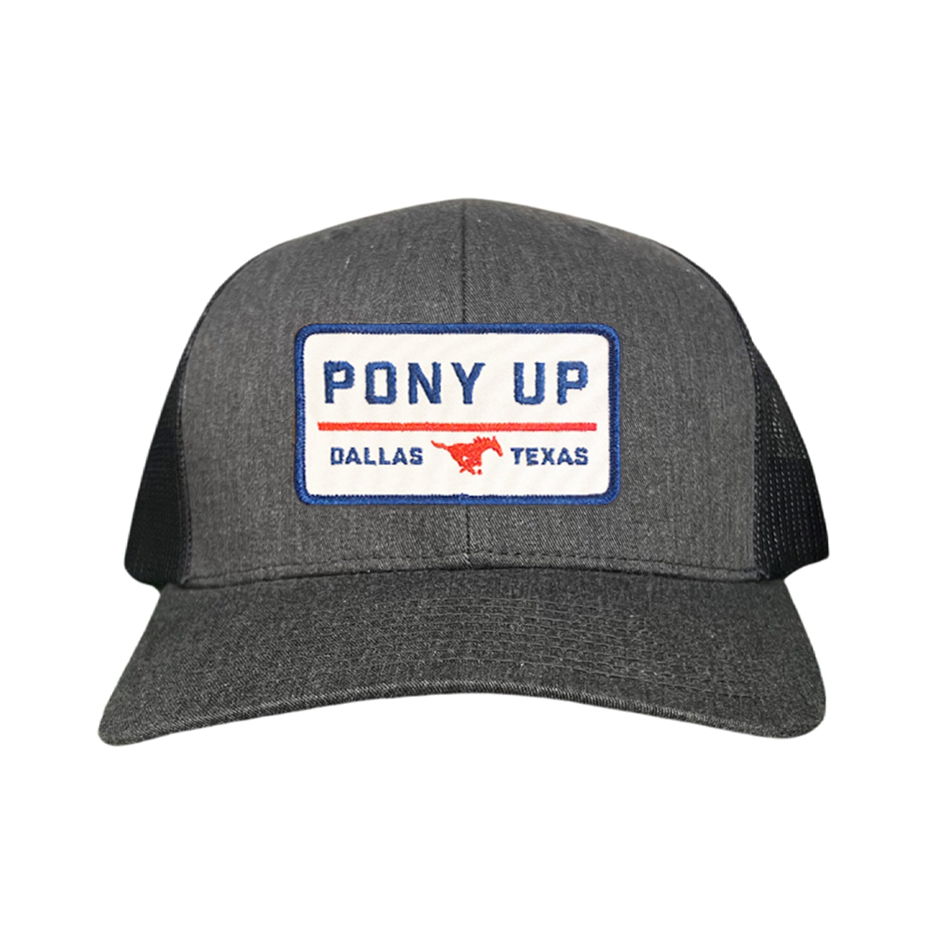SMU Pony Up Rectangle Patch Mesh Snapback Hat