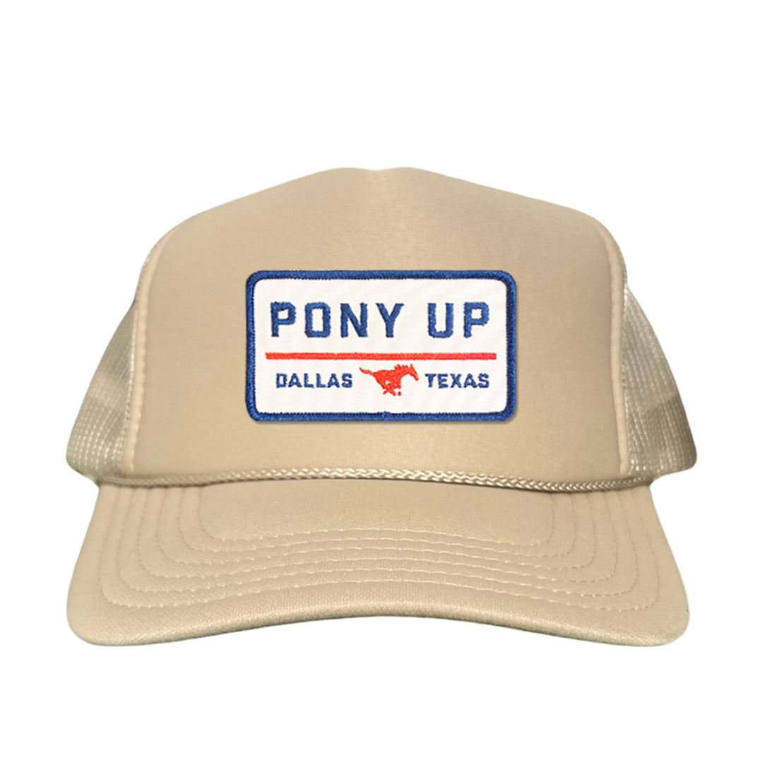 SMU Pony Up Rectangle Patch Mesh Snapback Hat