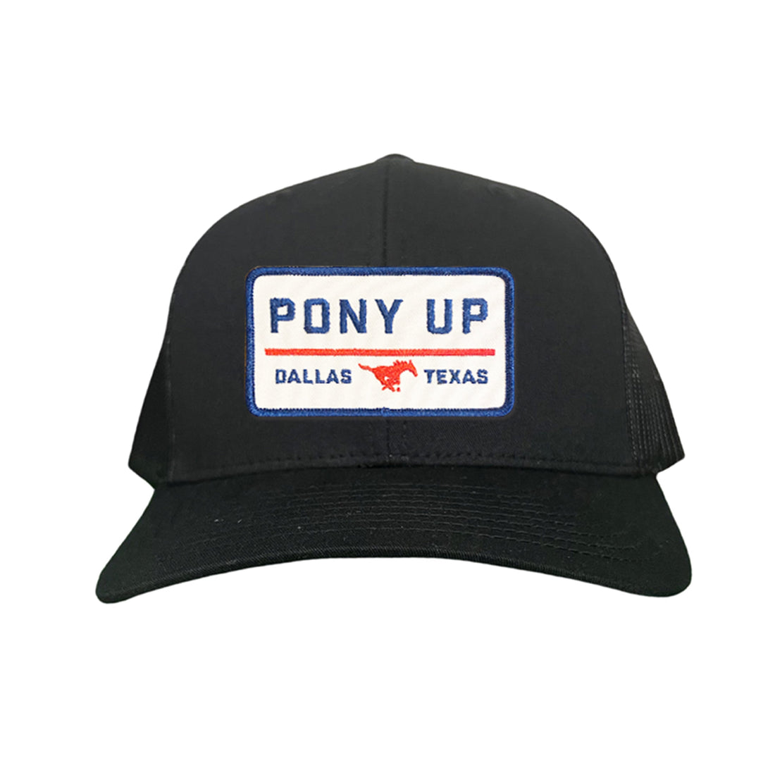 SMU Pony Up Rectangle Patch Mesh Snapback Hat