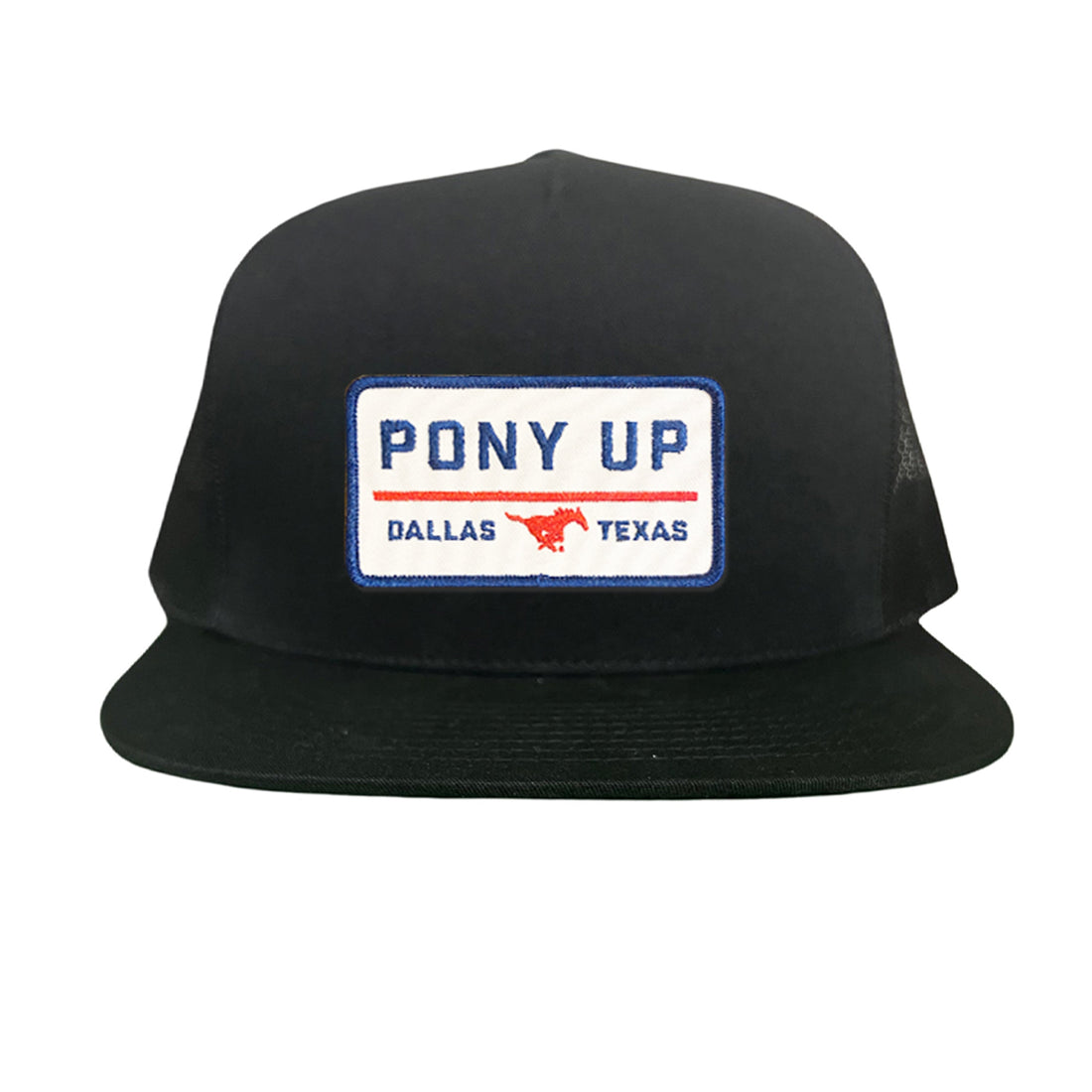 SMU Pony Up Rectangle Patch Mesh Snapback Hat