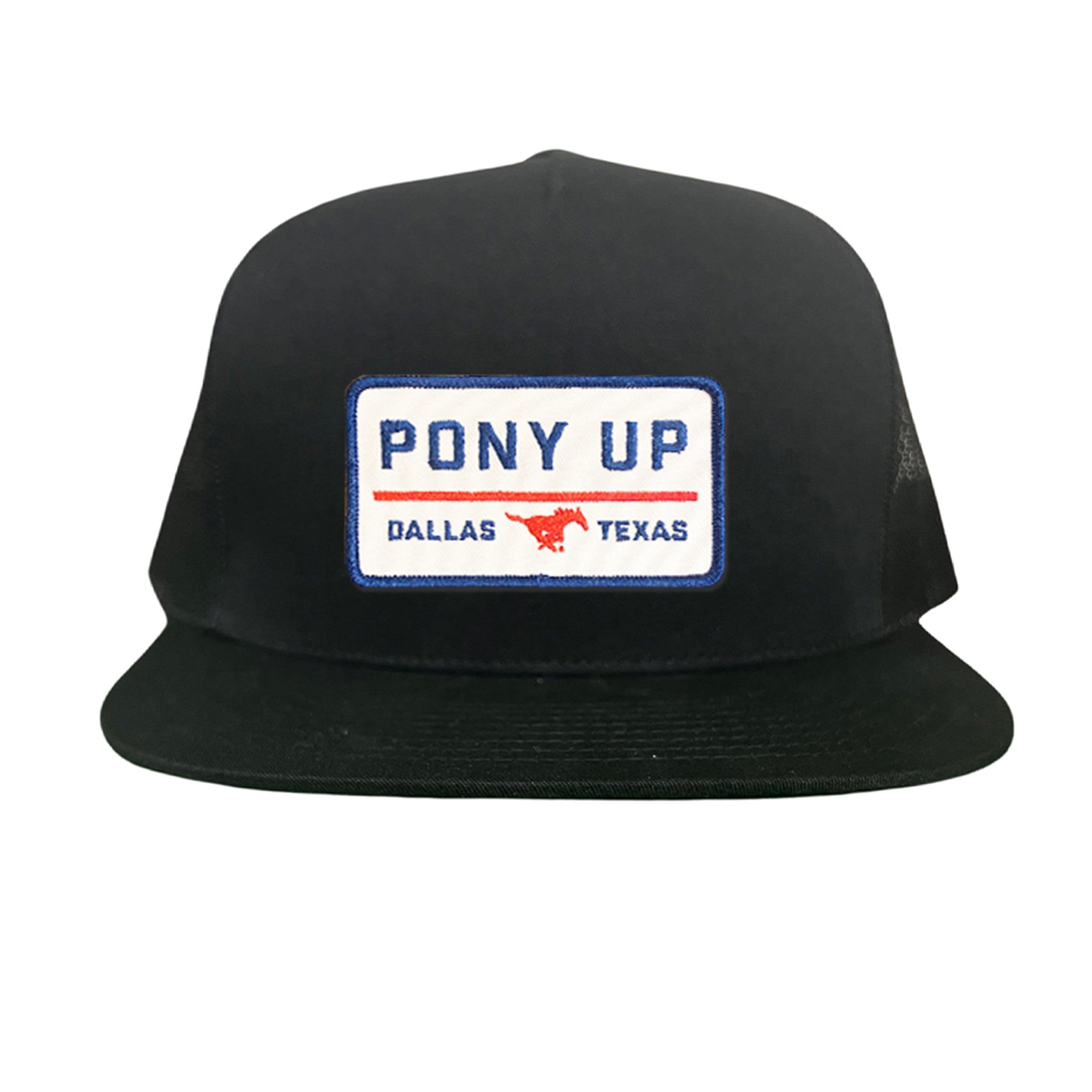 SMU Pony Up Rectangle Patch Mesh Snapback Hat