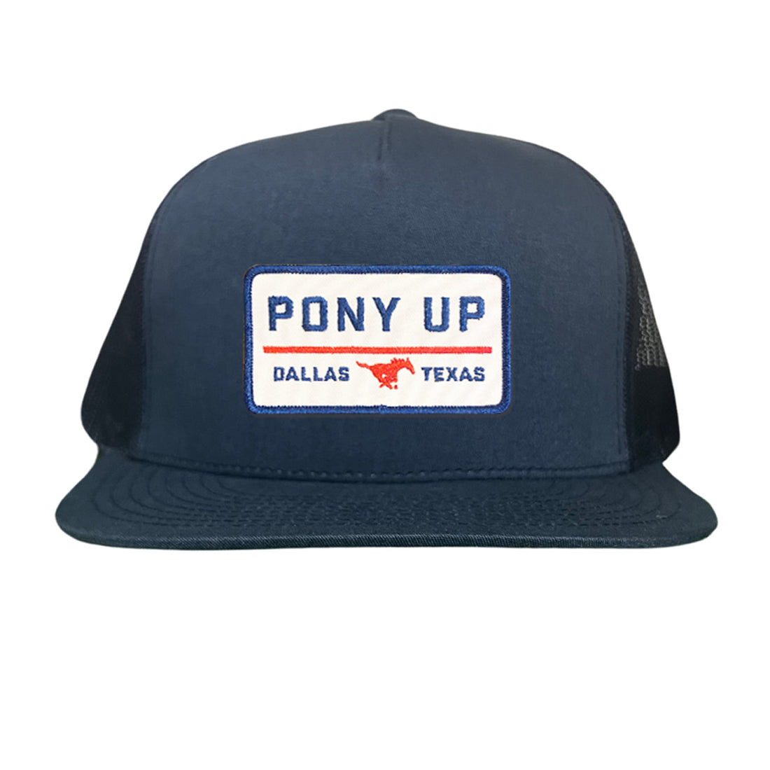SMU Pony Up Rectangle Patch Mesh Snapback Hat