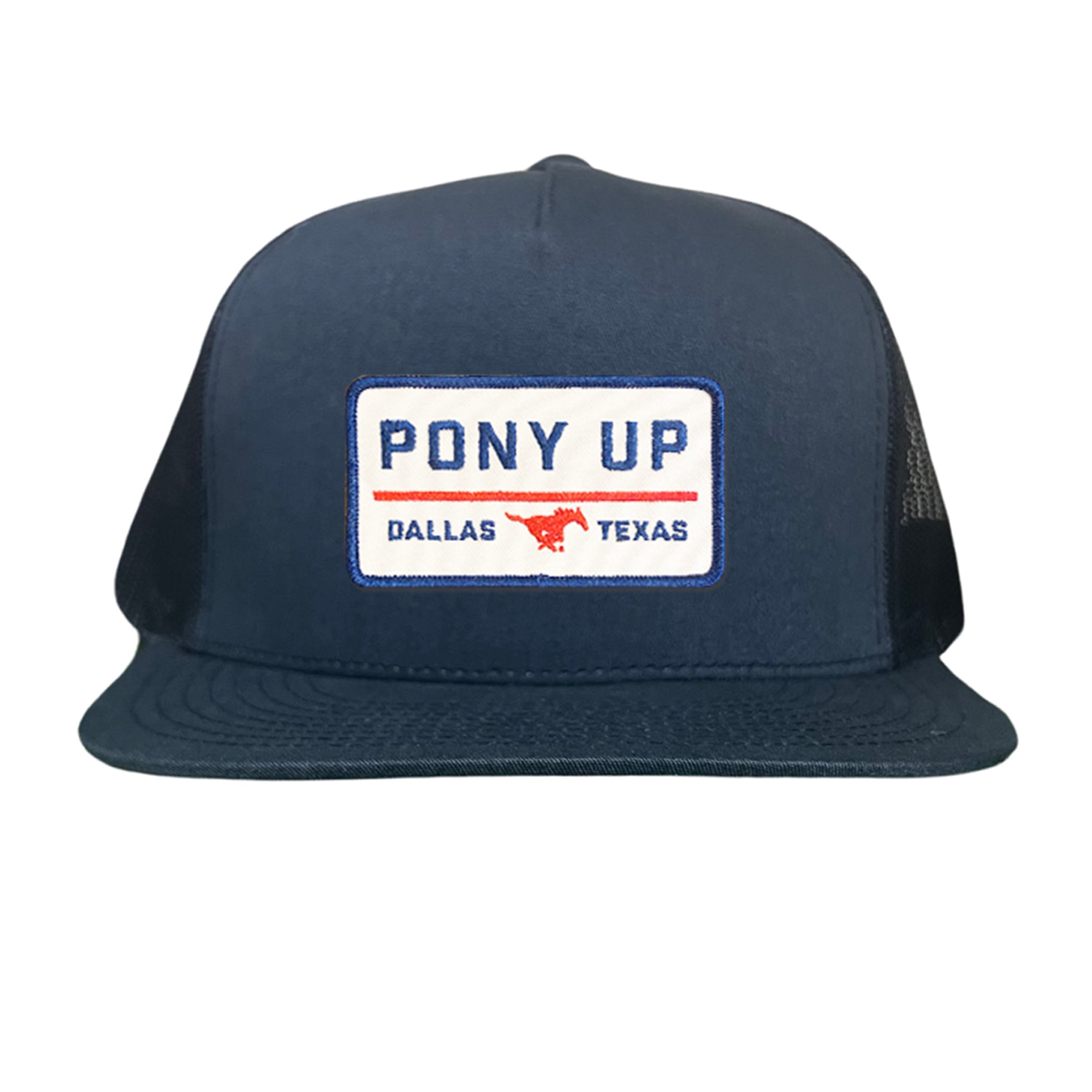 SMU Pony Up Rectangle Patch Mesh Snapback Hat