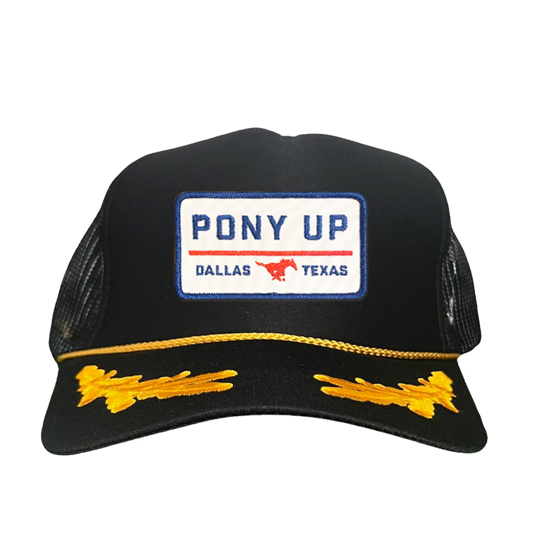 SMU Pony Up Rectangle Patch Mesh Snapback Hat