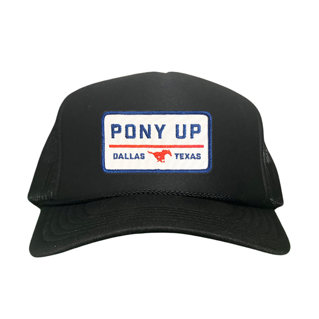 SMU Pony Up Rectangle Patch Mesh Snapback Hat