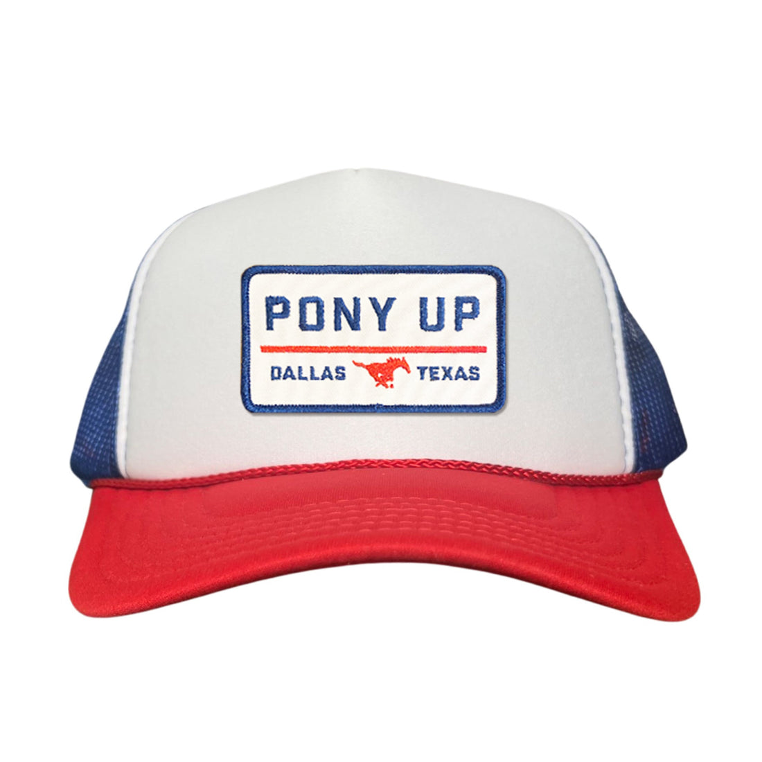 SMU Pony Up Rectangle Patch Mesh Snapback Hat