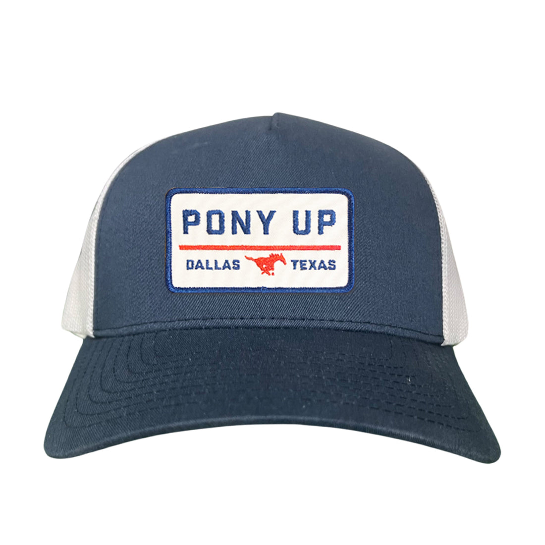 SMU Pony Up Rectangle Patch Mesh Snapback Hat