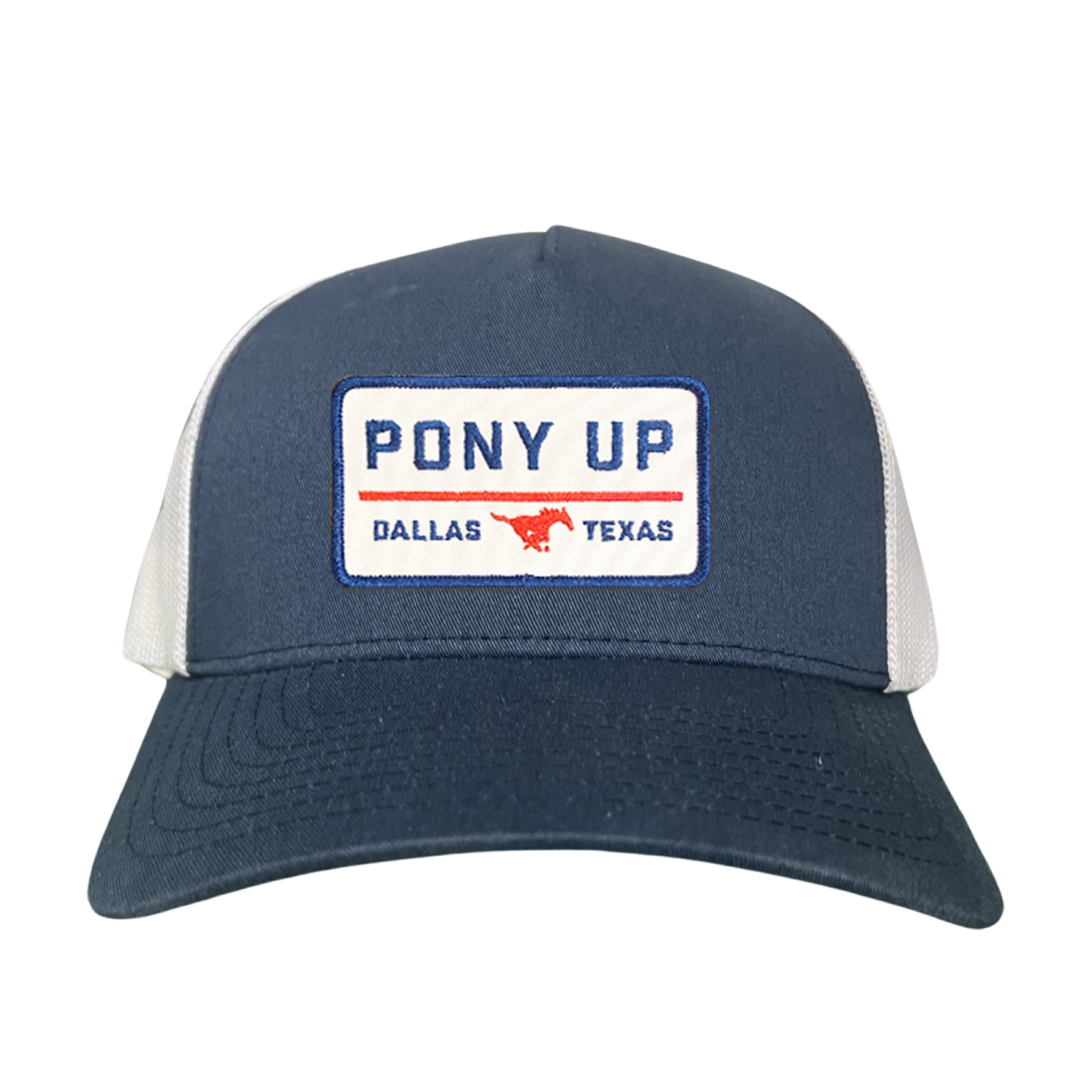 SMU Pony Up Rectangle Patch Mesh Snapback Hat