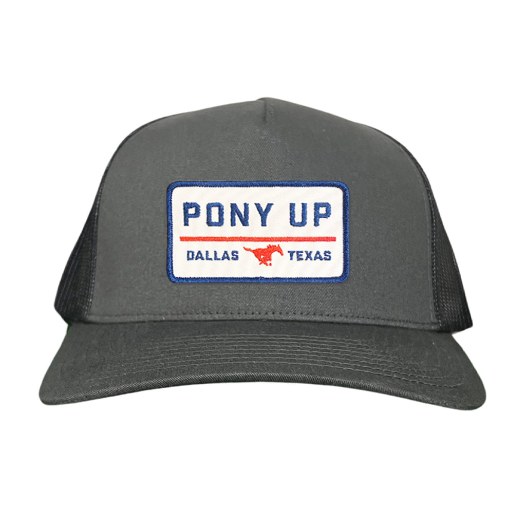 SMU Pony Up Rectangle Patch Mesh Snapback Hat