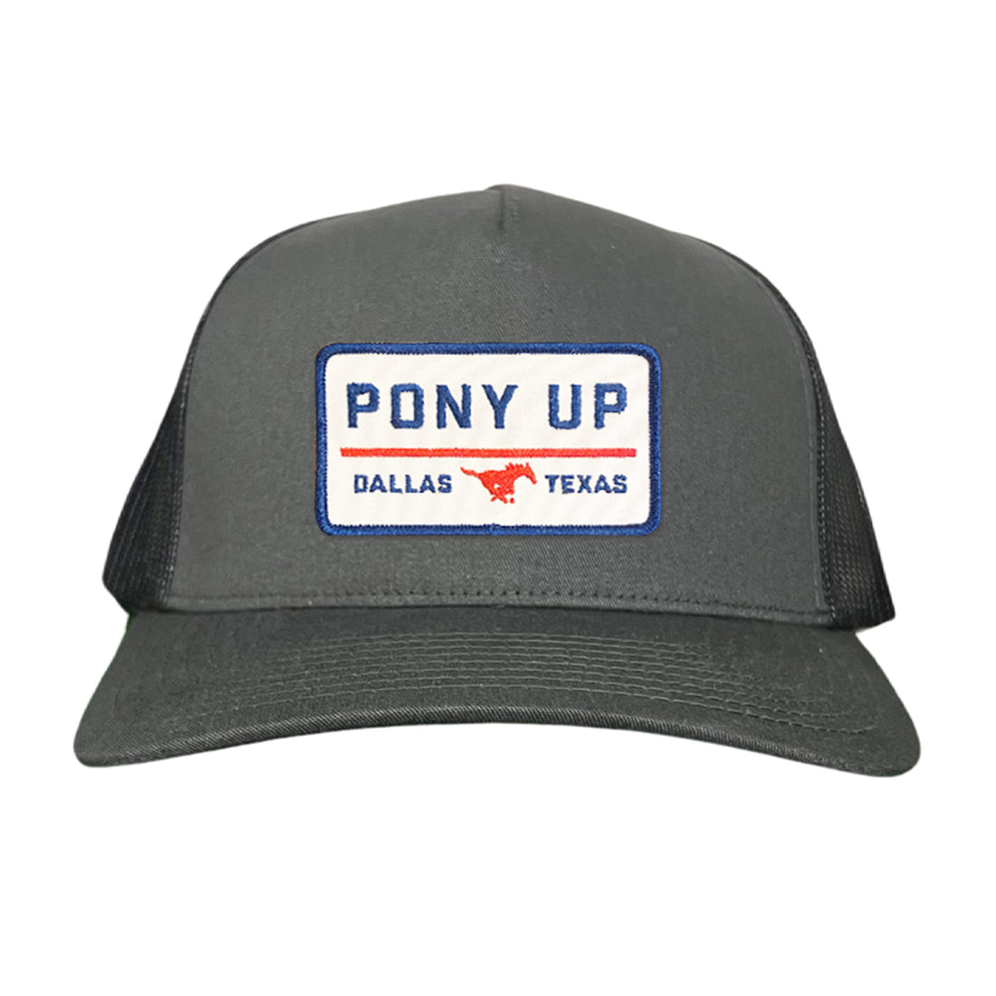 SMU Pony Up Rectangle Patch Mesh Snapback Hat