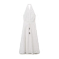 Autumn Women Clothing Graceful Fashionable Embroidery Hanging Collar Dress