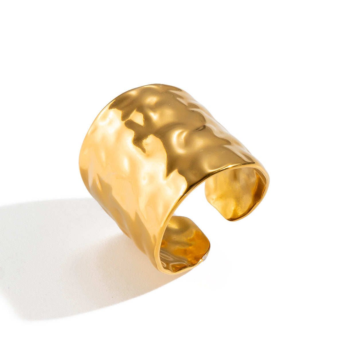 Womens Solid Color Minimalism Stainless Steel Titanium Ring