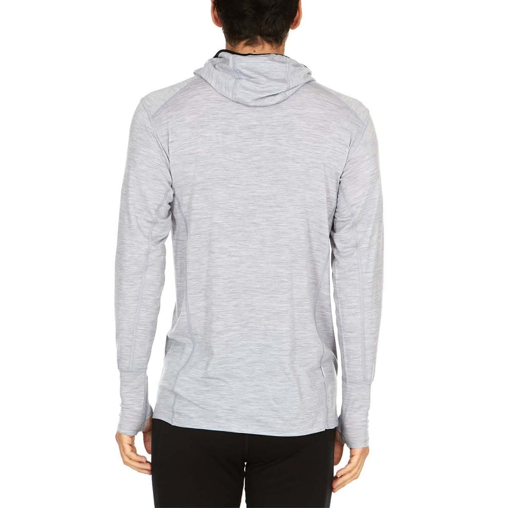 Men's Merino Wool 1/4 Zip Sun Hoodie - Lightweight Athletic Base Layer