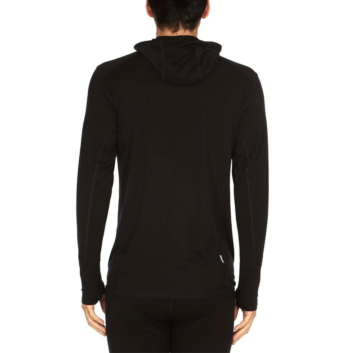 Men's Merino Wool 1/4 Zip Sun Hoodie - Lightweight Athletic Base Layer
