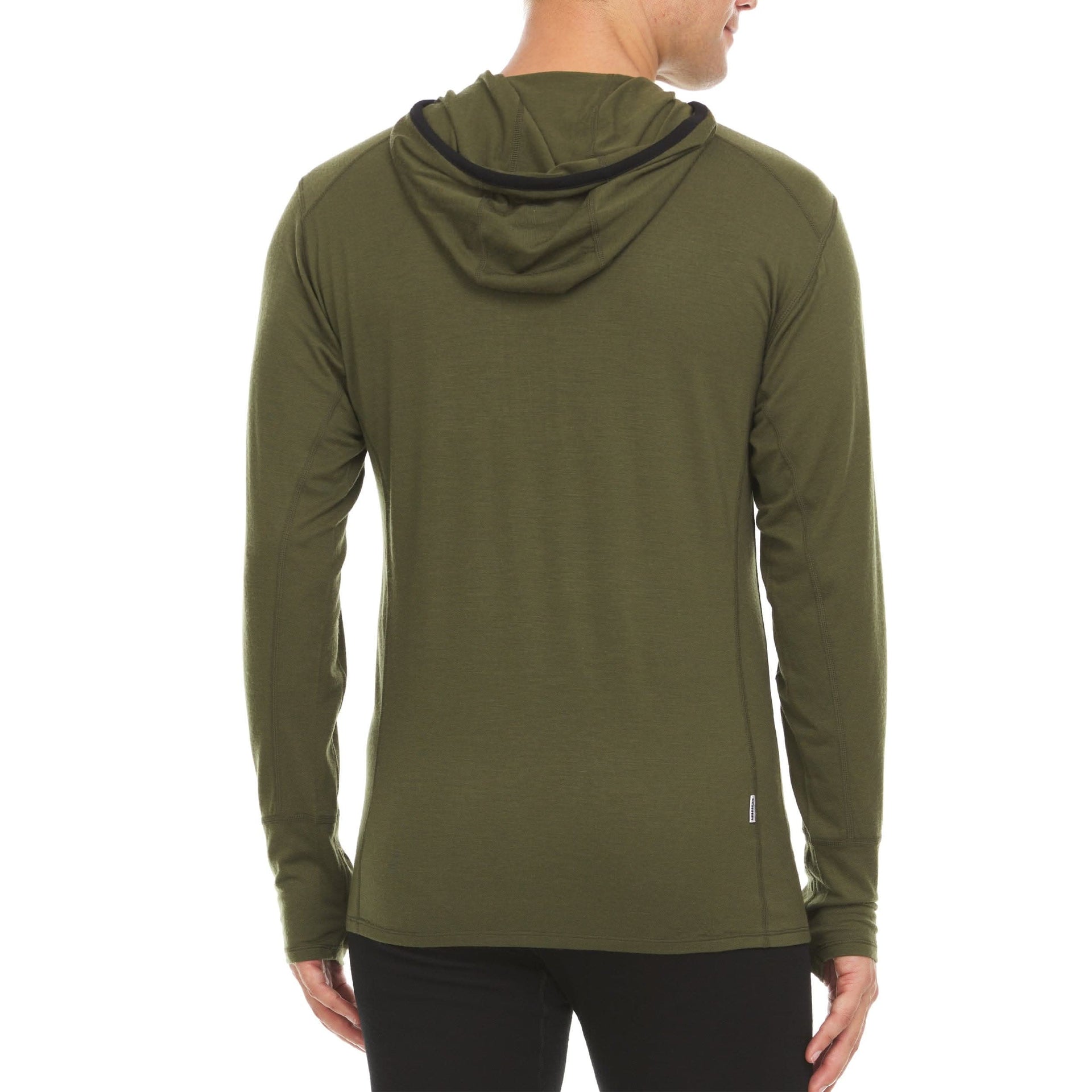 Men's Merino Wool 1/4 Zip Sun Hoodie - Lightweight Athletic Base Layer