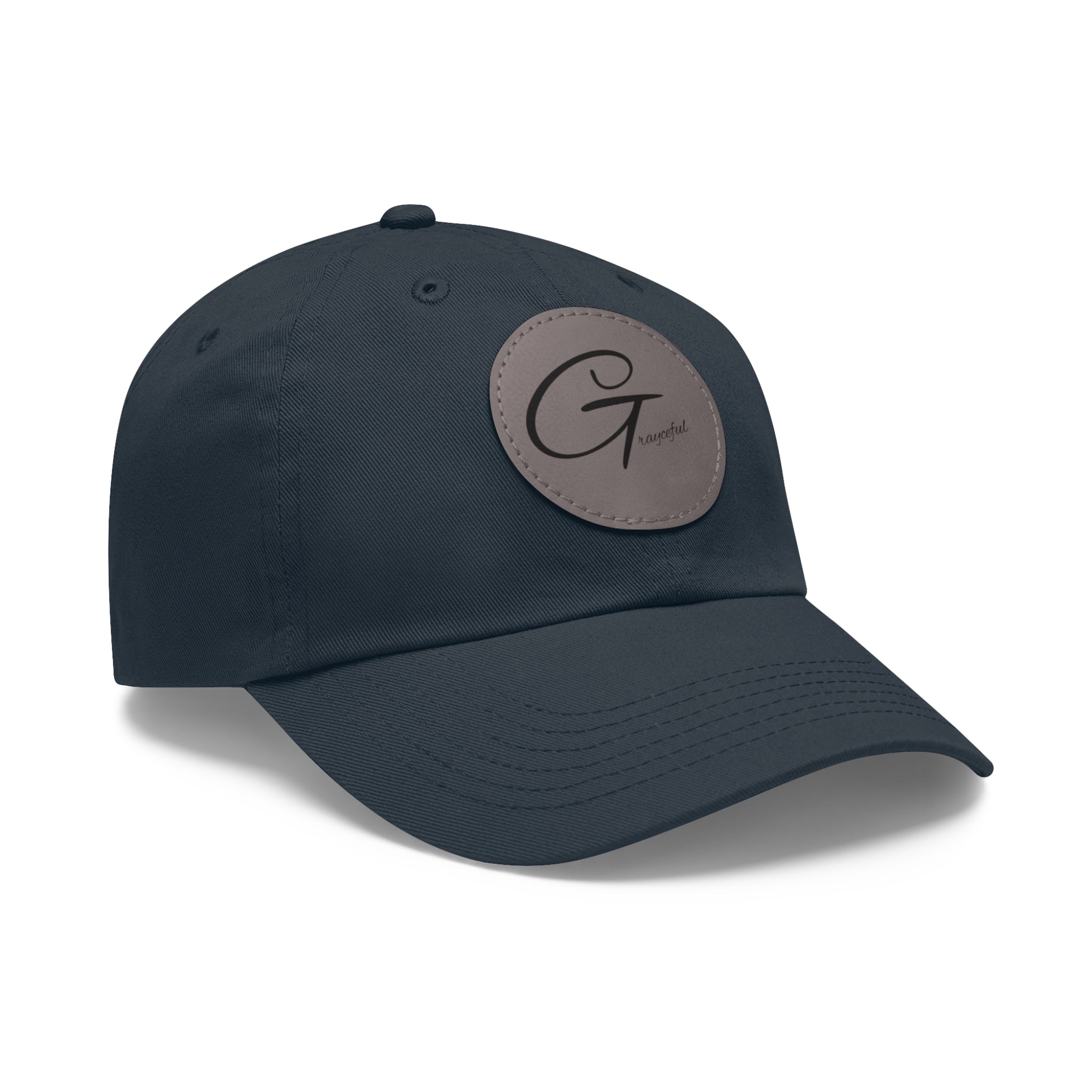 Unstructured Cotton Baseball Cap with Minimalist Leather Patch