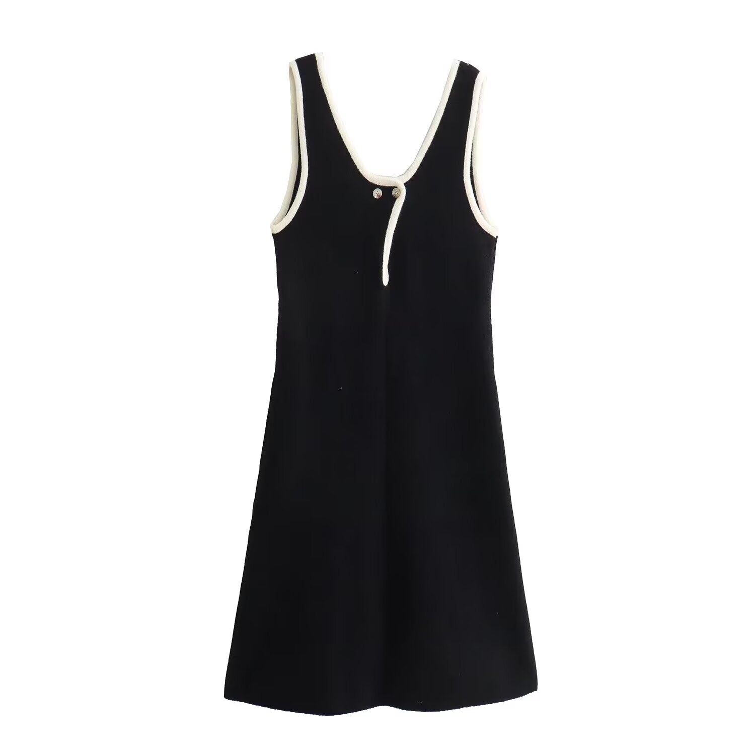 Fall Women Clothing Hemming Hepburn Thickened Knitting Vest Dress