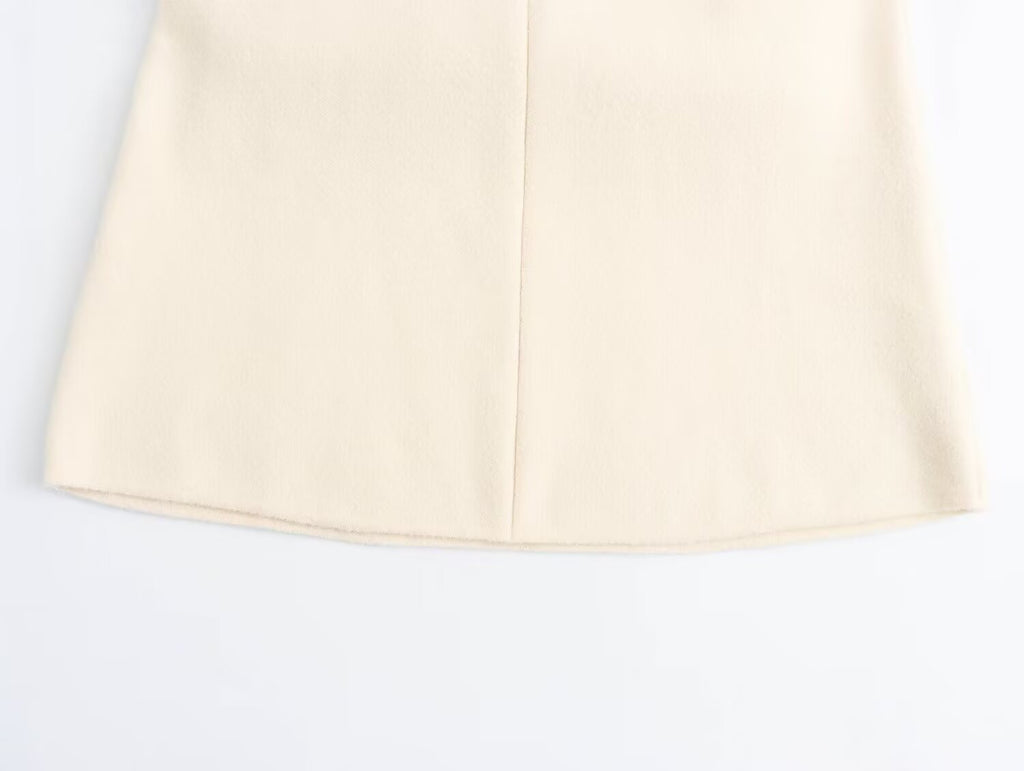 Fall Women Clothing Hemming Hepburn Thickened Knitting Vest Dress