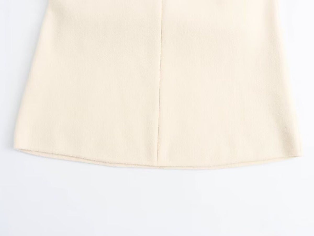 Fall Women Clothing Hemming Hepburn Thickened Knitting Vest Dress