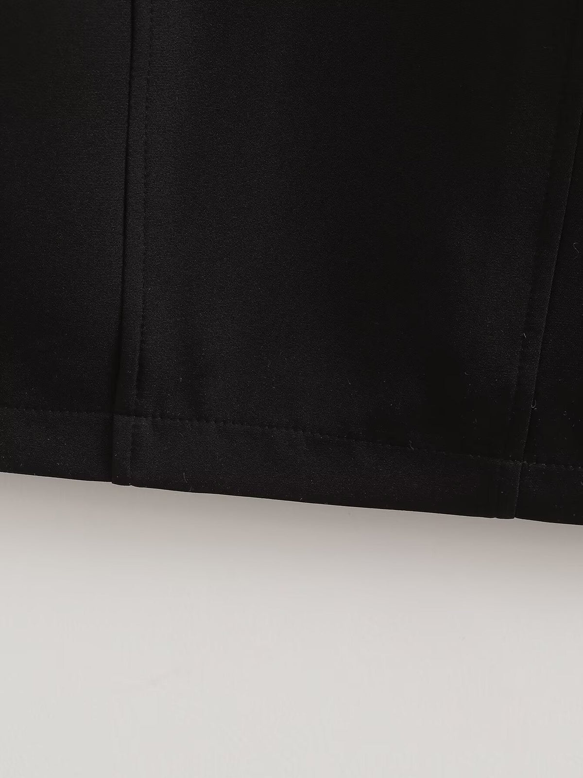 Autumn Winter Pleated Decorative Sleeveless Round Neck Midi Dress Women Intellectual Black Waist Tight Professional Dress