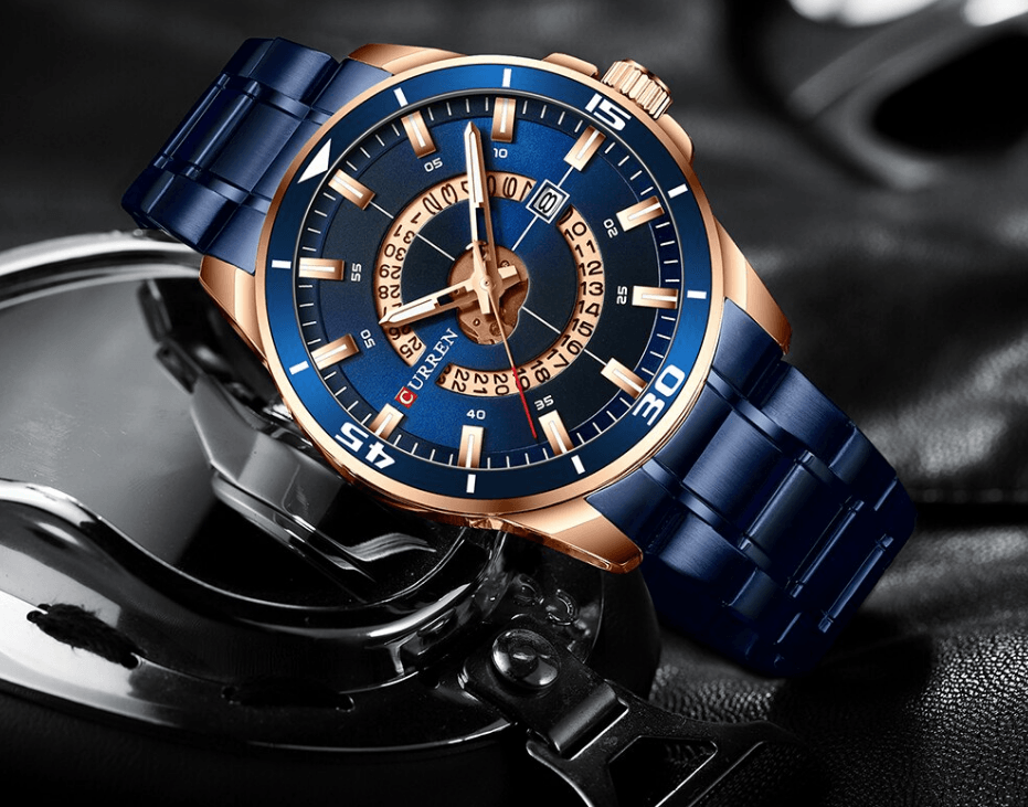 Modern Men's Waterproof Quartz Sports Watch with Fluorescent Hands