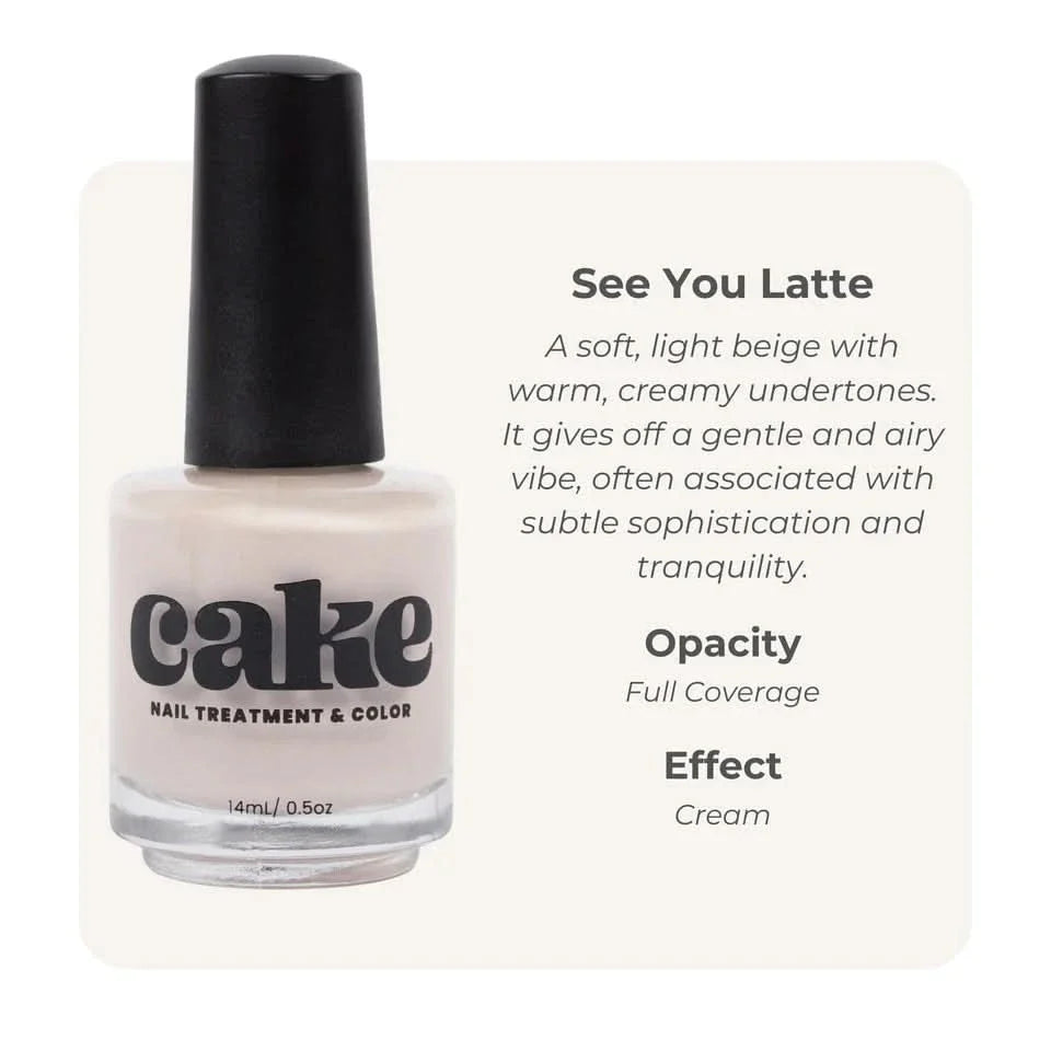 See You Latte Nail Strengthening Polish - Creamy Off-White 21-Free