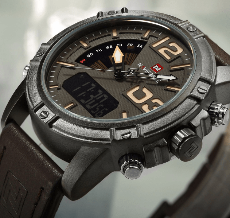 Multifunction Digital Analog Sports Watch with Alarm & Stopwatch