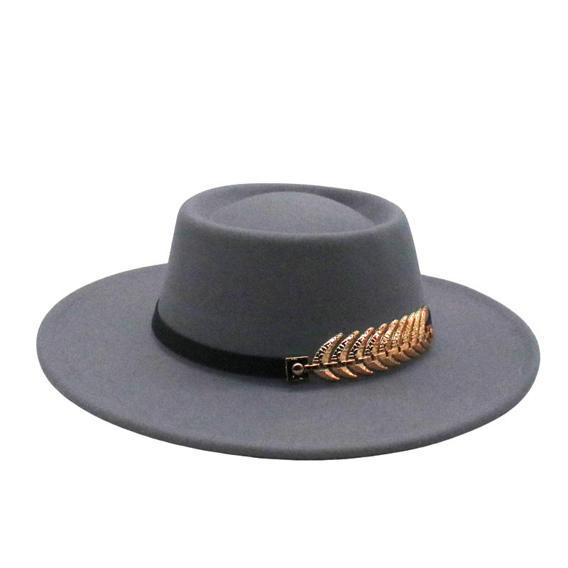 Foldable Short Brim Fedora Hat for Autumn and Winter