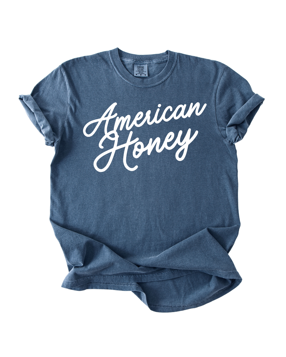 American Honey women's vintage-inspired heavyweight cotton tee in solid color.