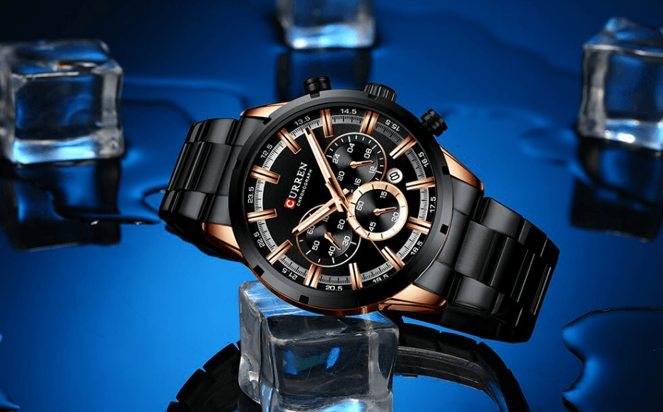 CURREN Men's Waterproof Sport Chronograph Watch with Date Display