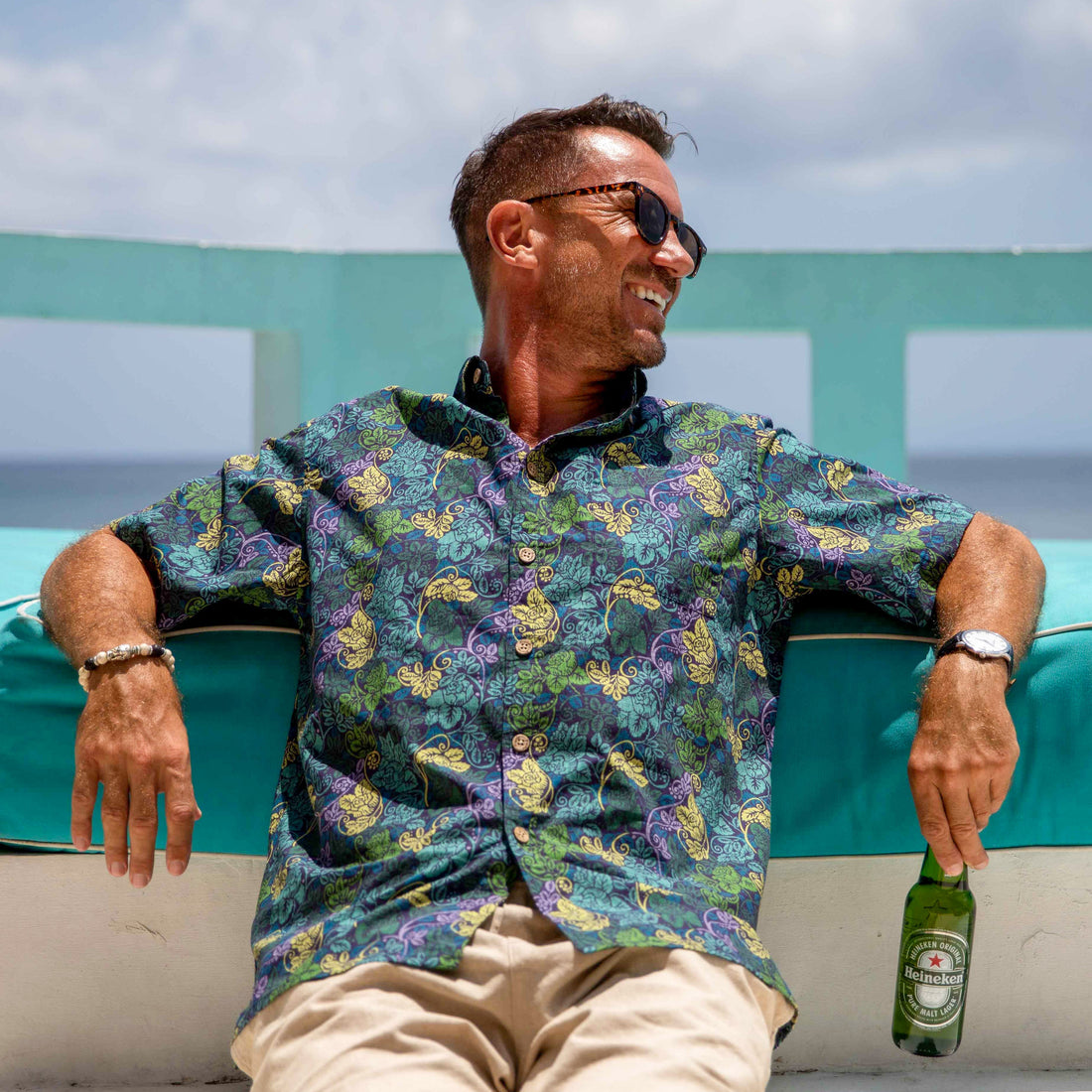 Men's Victorian Moody Roses Floral Print Cotton Hawaiian Shirt