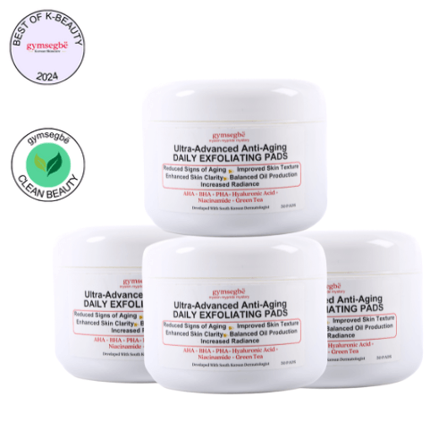 Anti-Aging Daily Exfoliating Pads with AHA, BHA, and PHA