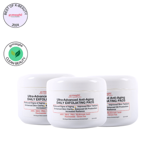 Anti-Aging Daily Exfoliating Pads with AHA, BHA, and PHA