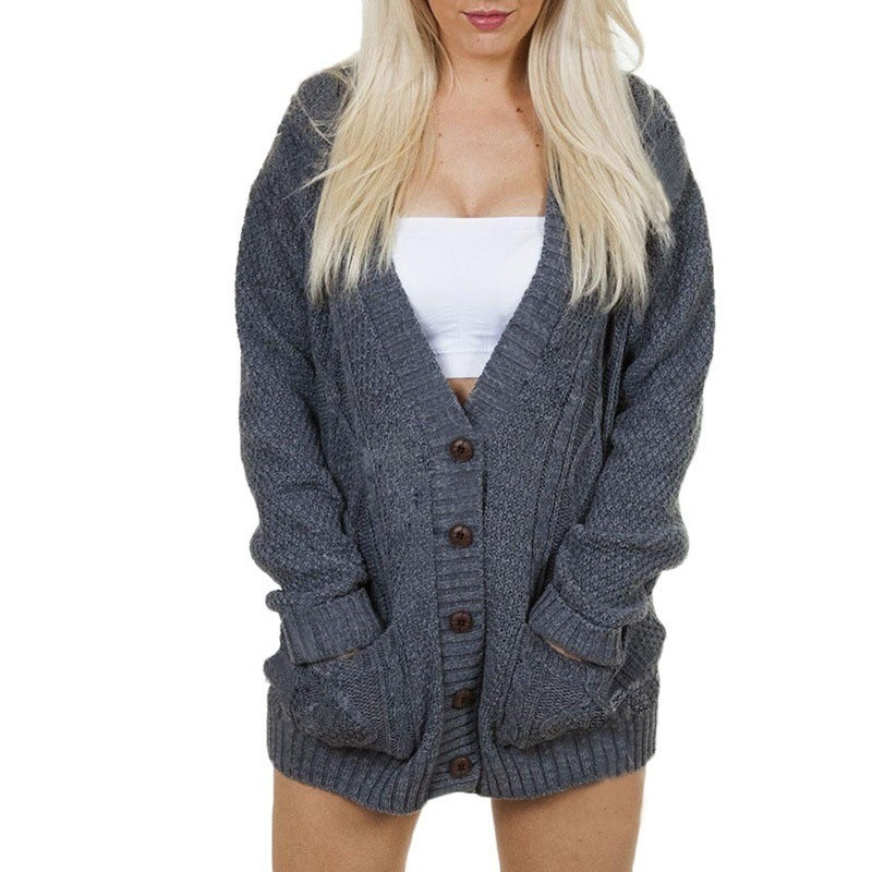 Bat Sleeve Knit Cardigan Sweater Loose Jacket
