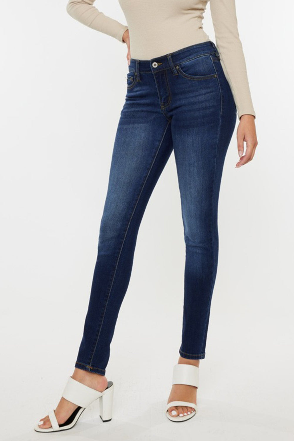 KanCan Mid Rise Gradient Skinny Jeans | Stretchy Denim