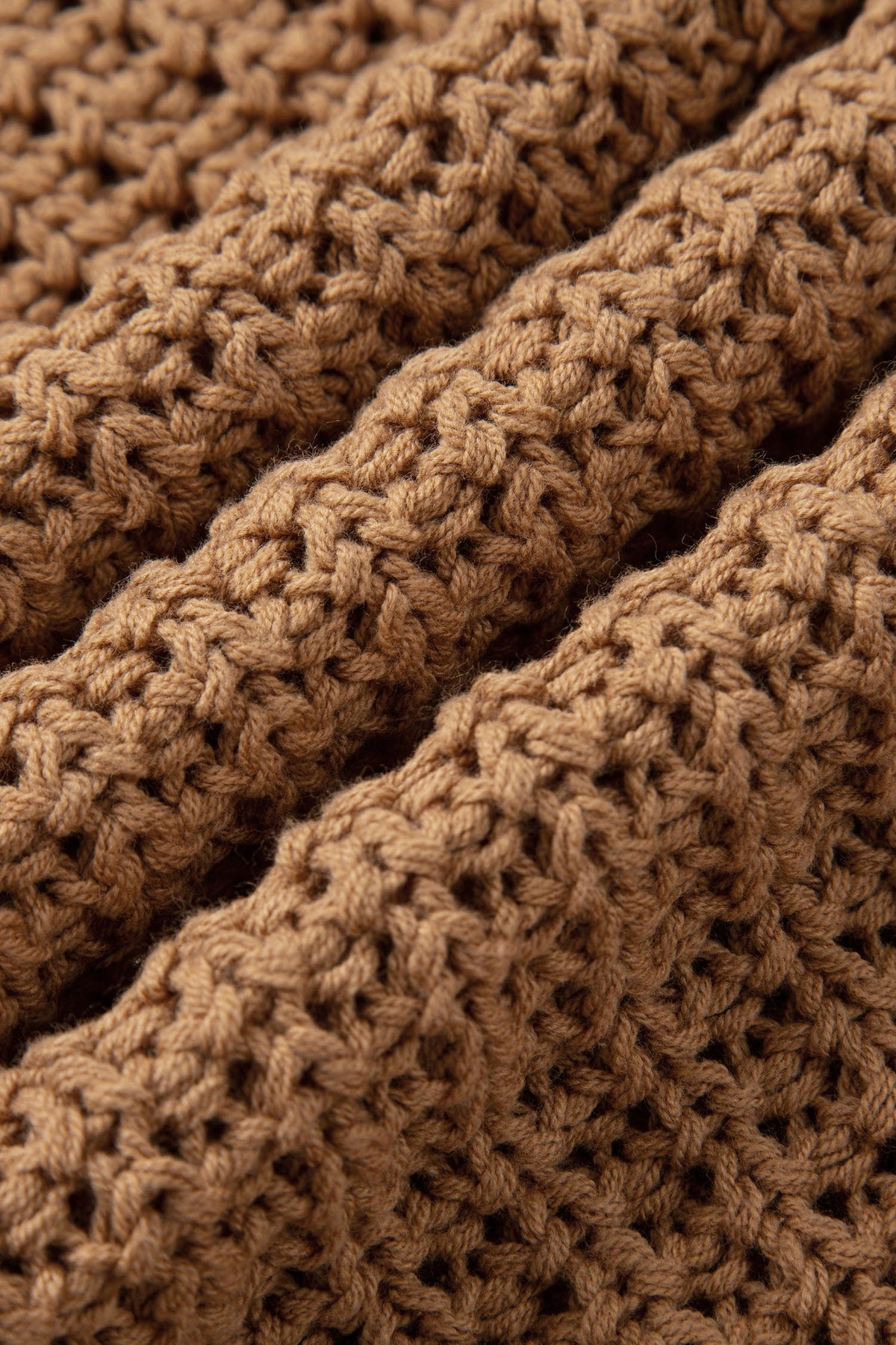 Hollowed Knit Wide Sleeve Pullover Sweater